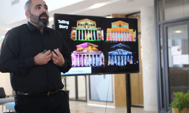 Projection Mapping workshop during the digital tourism week in Palestine